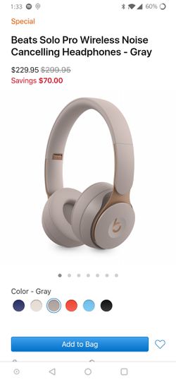 Beats Solo Pro Wireless Noise Cancelling Headphones - Gray for
