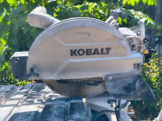 Kobalt 10-Inch Sliding Wet Tile Saw with Folding Rolling Stand