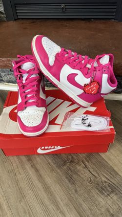 Nike Dunk High White/Pink  Size 7 women