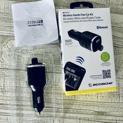 BRAND NEW —  Bluetooth FM Transmitter Dual 12W USB-C and USB-A Charging Ports — Scosche BTFM8-SP — NEVER USED —  