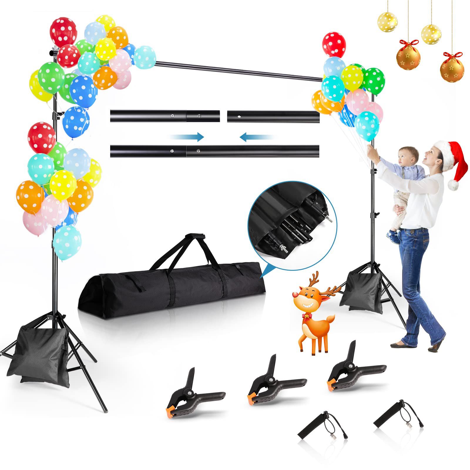 Backdrop Stand 8.5x10ft, ZBWW Photo Video Studio Adjustable Backdrop Stand For Parties, Wedding, Photography, Advertising Display 8.5*10 Ft