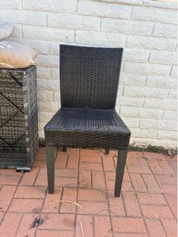 Soft rattan chair inside outside