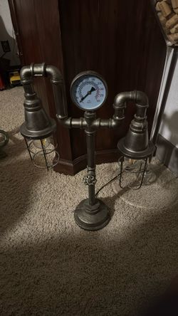Table Rustic Pipe Lamp