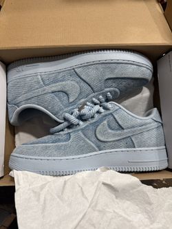 Nike Air Force 1 Low Ja Morant Light Blue Denim Sneakers Men’s Size 11