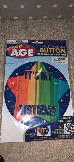 Birthday button huge