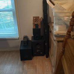 Surround Sound Speakers And remote base