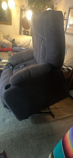 Recliner chair with lift assist, massage and heat