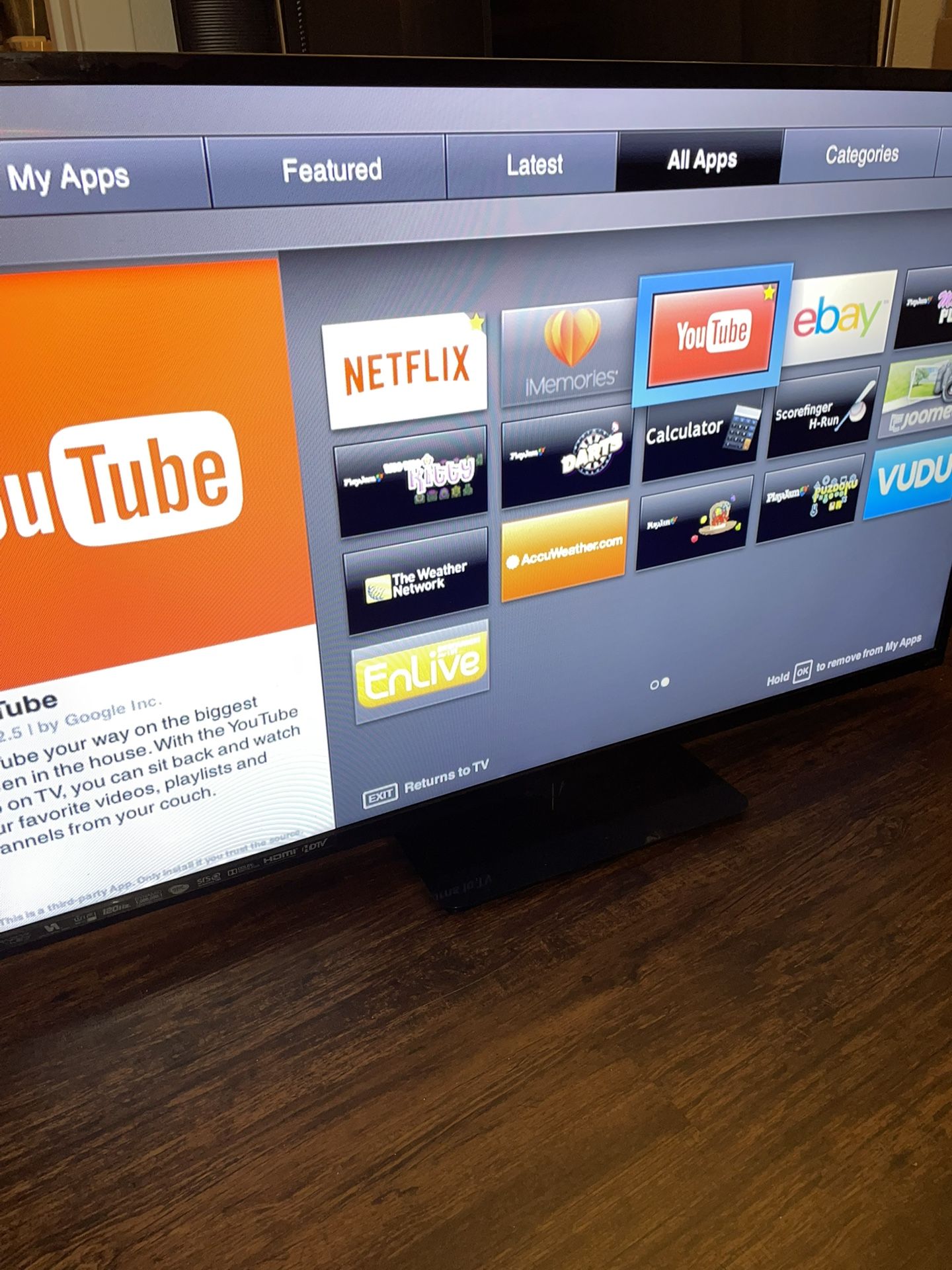 60”Vizio HD 1080p Smart Tv WiFi