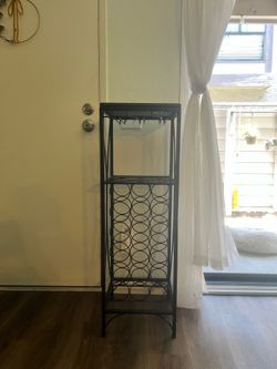 Black Iron Wine Rack