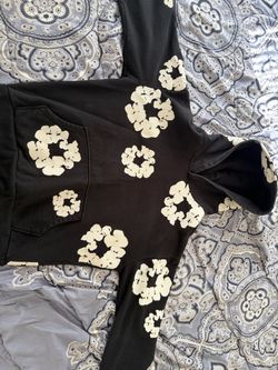Black White Denim Tear Hoodie