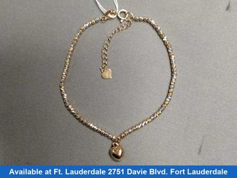 Bead Bracelet - Tricolor Gold 18k (.750) 3 grams 6 inch