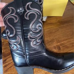 Leather Kid Cowboy Boots