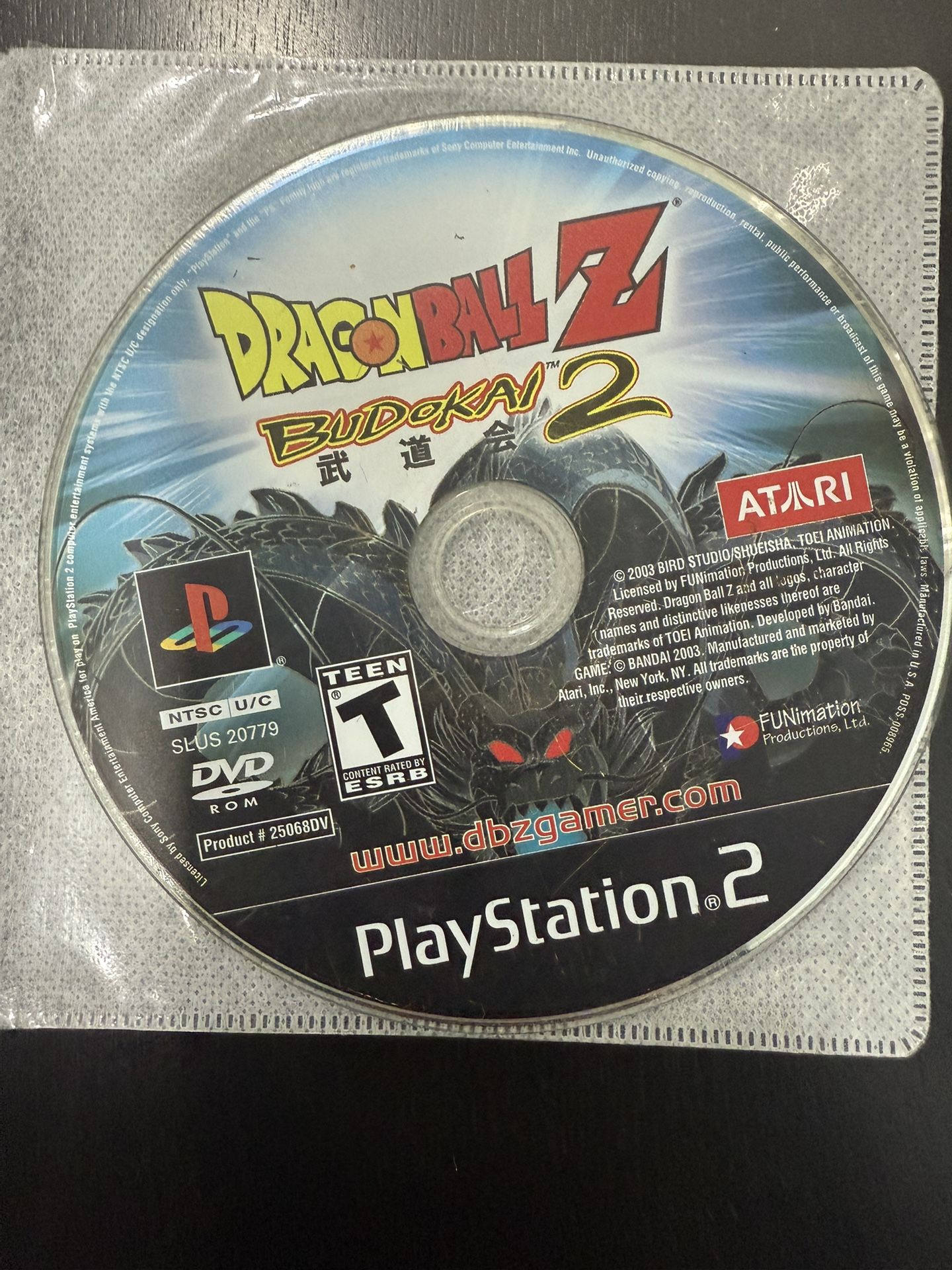 Dragon Ball Z Budokai 2 For Ps2 (disc Only)