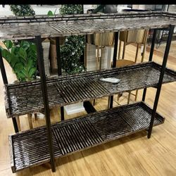 TAHARI Decorative Table, Console, Entryway 3 Tier Shelves 
