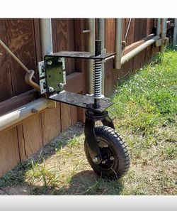 Stark USA 8" Gate Wheel Wood Chainlink Flat-Free Tire for Outdoor Wooden Gates or Fence Gate Caster Wheel 200lb Capacity 360° Rotation Spring-Loaded  