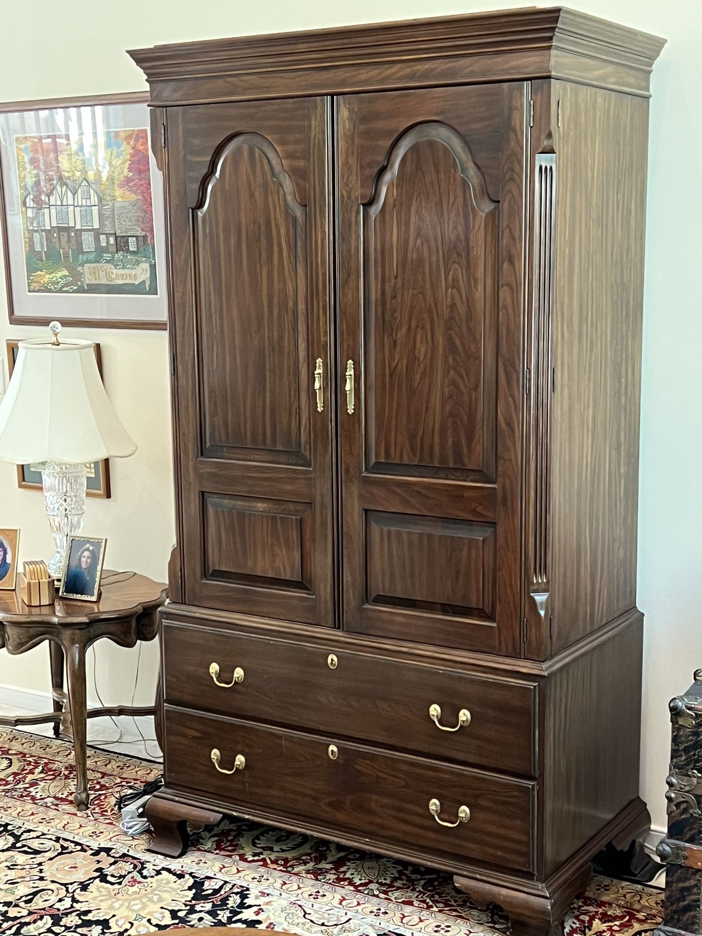 Solid Wood Entertainment Cabinet
