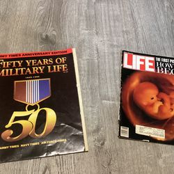 Fifty Years Military Life mag And/or Life magazine How Life Begins - $3 (Stuart