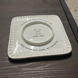 Mud Pie Lime And Salt Rimmer Set , And Round Matching Plate 