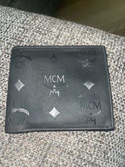 MCM Black Monogram Bifold Wallet
