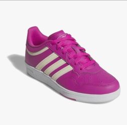 Size-7.5-adidas Hoops 4.0 W Women's Pink White Lace Up Low Top Sneakers JR6713