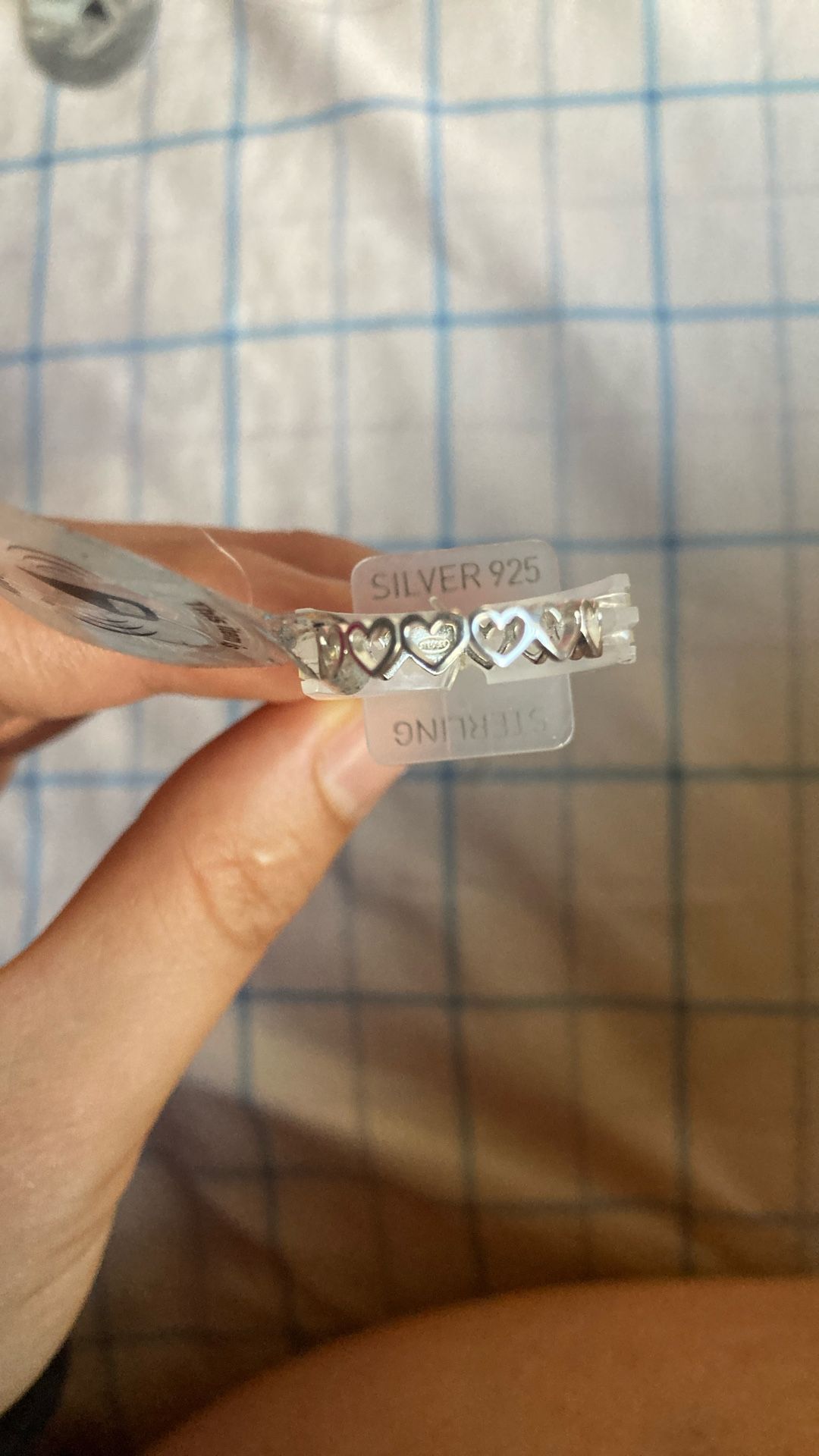 Sterling Silver Ring With Hearts Shapes Heart