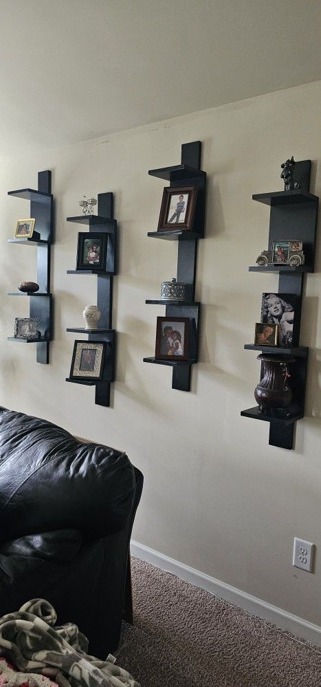 Four Etagere Bookcase/Shelves With Hanging Attachments