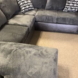 Gorgeous Grey Couch With Pillows