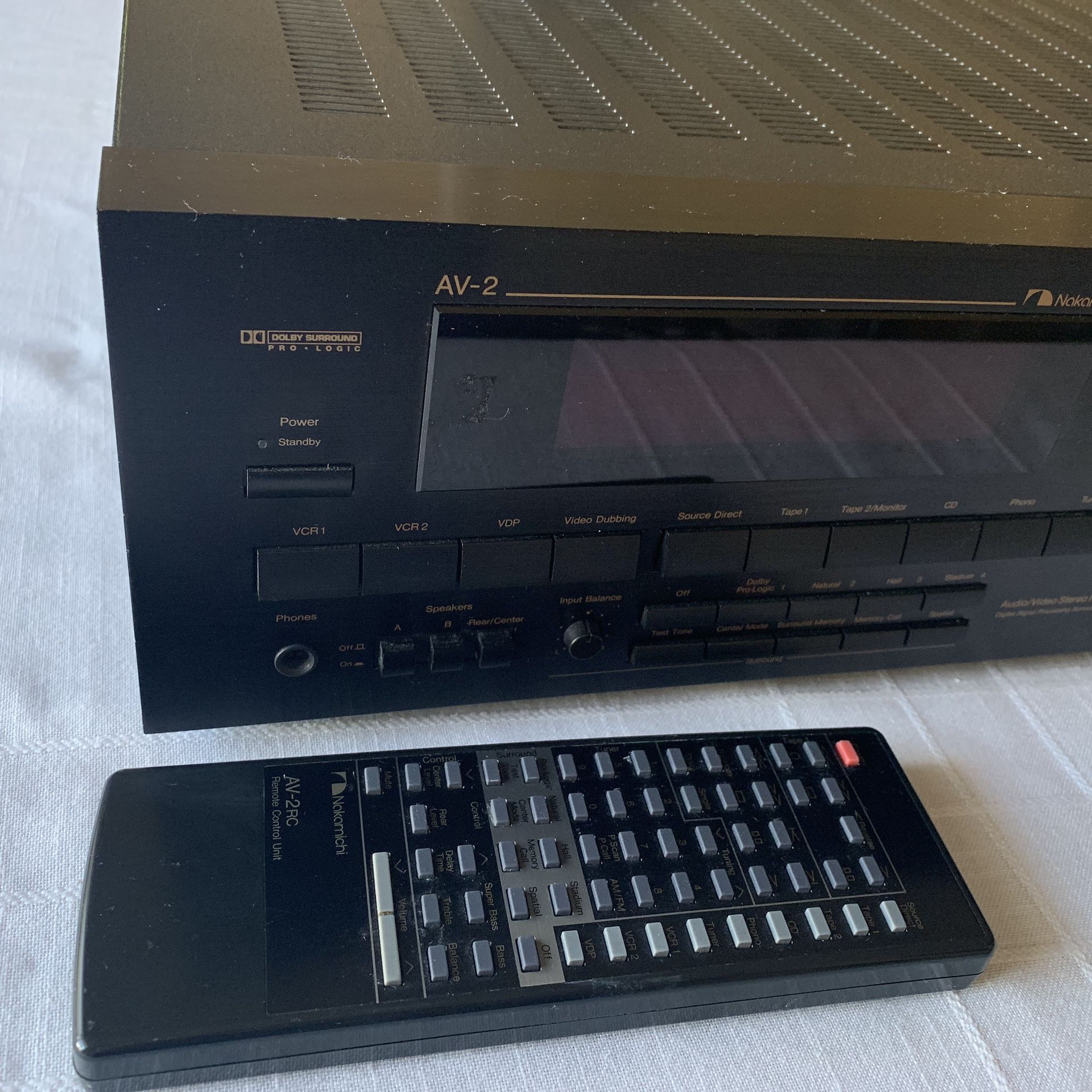 Nakamichi AV-2 Audio Video Stereo Receiver w/ Remote