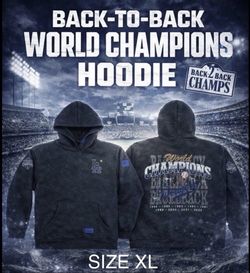 LOS ANGELES DODGERS Sweater BACK TO BACK CHAMPIONS HOODIE STADIUM GIVEAWAY XL 