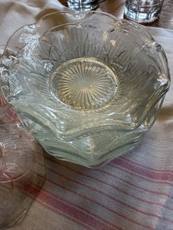 Depression Iris Glass Bowls