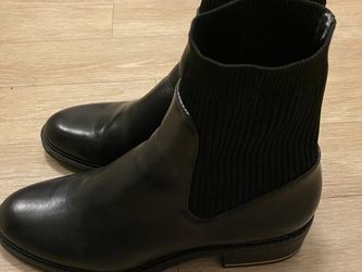 Low Heeled Sock-Style Ankle Boots
