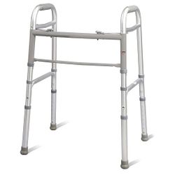 Lightweight Folding Walker for Seniors, Portable Medical Walker with Adjustable Height, 30-37 Inches, Mobility Aid for Adults, Elderly, and Handicappe