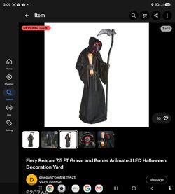 7ft FIREY REAPER ANIMATRONIC