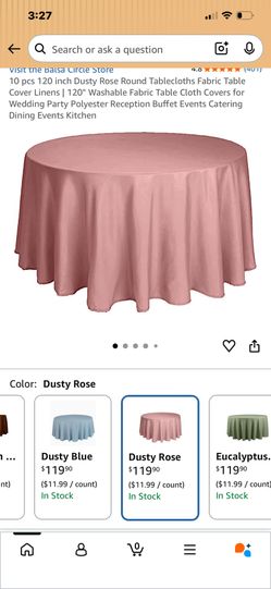 Ten Round Tablecloths