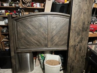 Modern Rustic Wood Bed Frame Queen Size