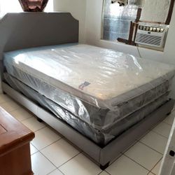 NEW QUEEN-SIZE PILLOW TOP MATTRESS AND BOX SPRING 🆕️