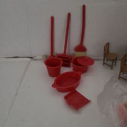 Vintage Doll House Furniture And Dolls Miniature Stuff