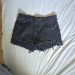 Black Levi 501 Shorts W30