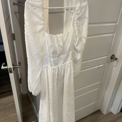 New Women’s White Floral Dress