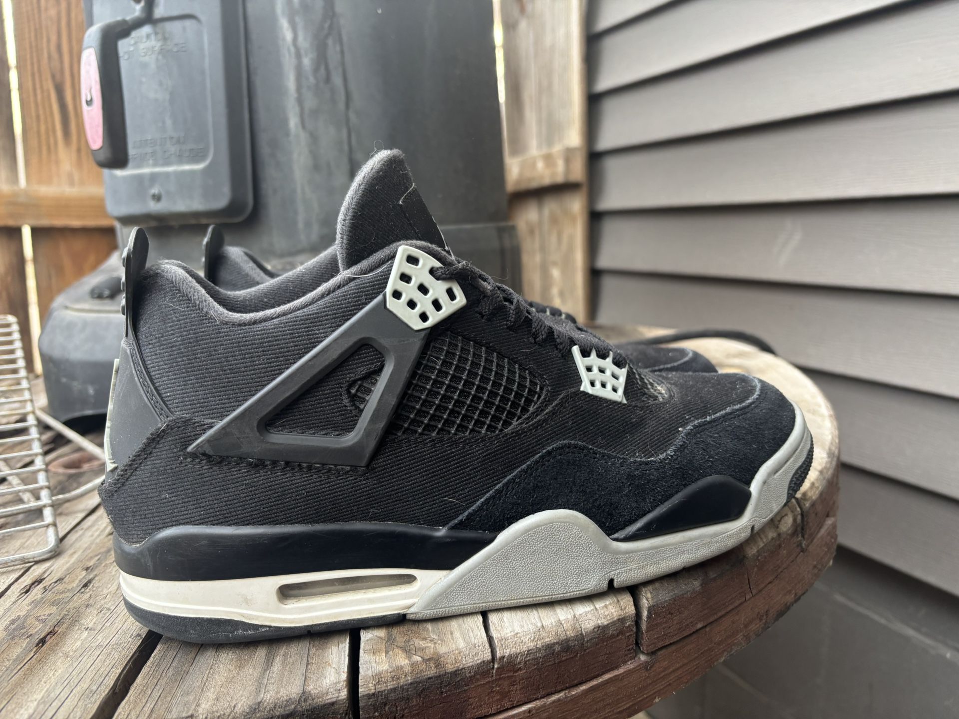 Jordan 4 Black Canvas 