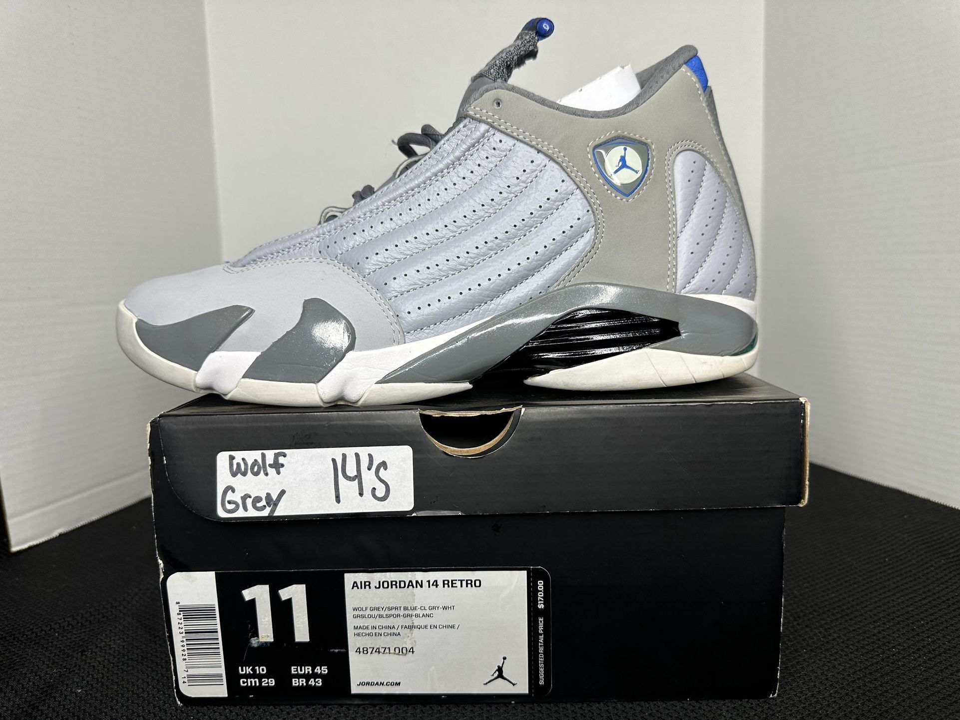 Air Jordan 14 Retro/Wolf Grey Jordan Air Jordan 14 Retro Flint Grey Grade School Lifestyle  main image 2