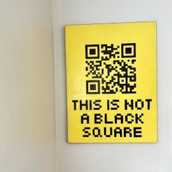 Modern QR Code Pop Art – “This Is Not A Black Square” – Museum Gallery Find