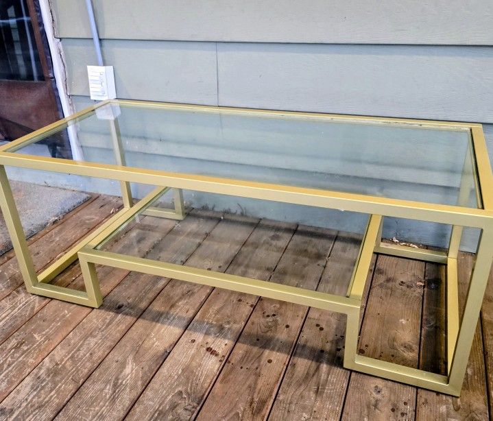 Metal and Glass Coffee Table