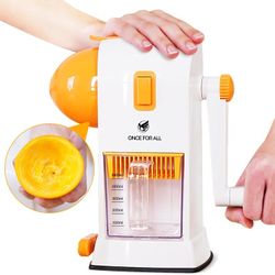 Manual Citrus Juicer - Max Extraction, Easy Cleanup, Dishwasher Safe