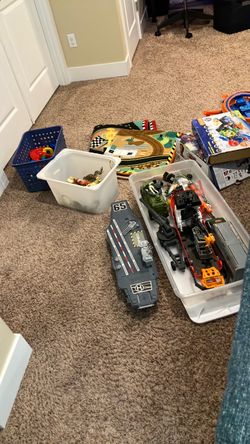 Free marble set, trucks, rugs, science sets