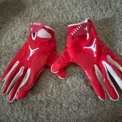 Jordan Football Receiver Gloves Red White