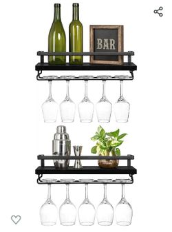 Wall Mount Wine Rack Set Of 2