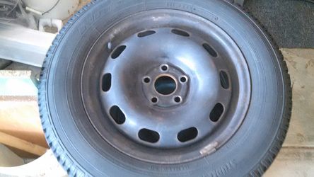 VW MkIV Steel Wheels and Snow Ice Tires
