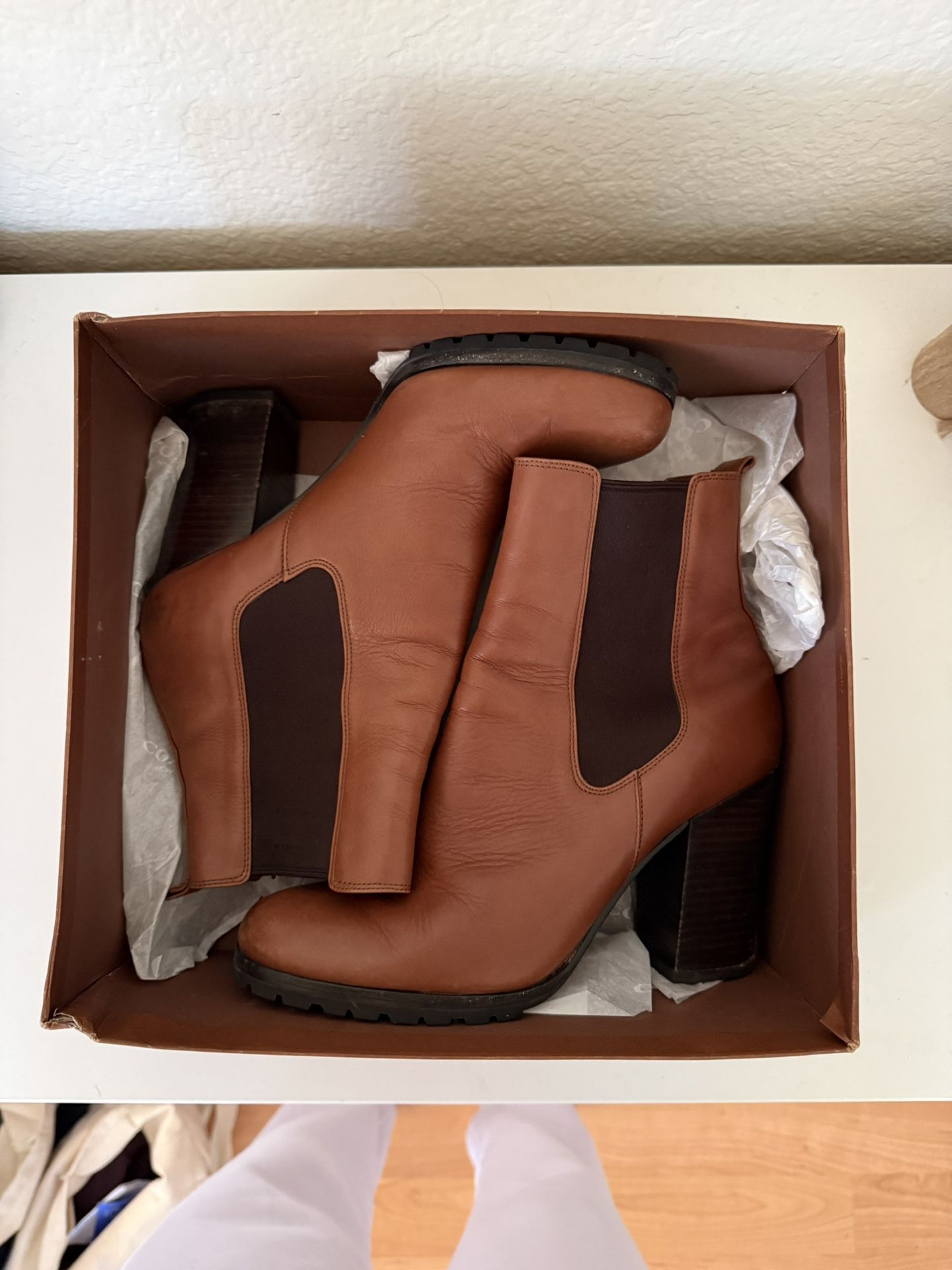 Coach Leather Brown Boots