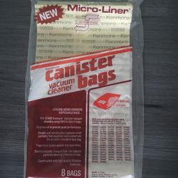 Eight Pack Of Canister Vacuum Bags